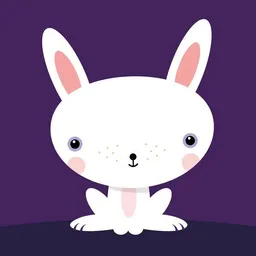 Photocircle Photocircle Poster / Leinwandbild - Kinderzimmerbild Kawaii Hase – Produktbild 1 von 1