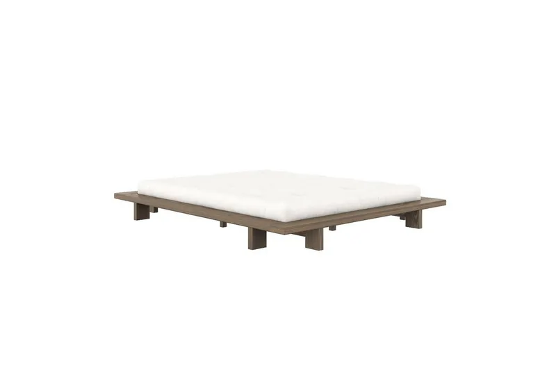 Karup Design Futonbett Bettgestell JAPAN BED Futonbett aus FSC®-zertifiziertem Massivholz (Mit Lattenrost), zeitlos, bequem & in mehreren Farben und Größen erhältlich, Braun, – Produktbild 1 von 7