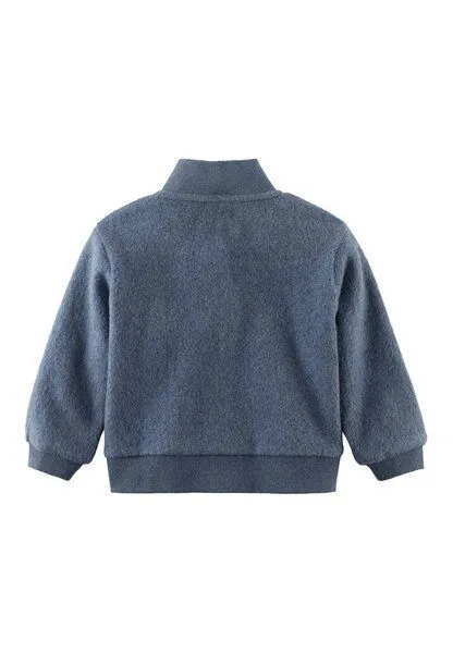 hessnatur hessnatur Softfleece Troyer aus reiner Bio-Baumwolle, Graphitblau, – Produktbild 3 von 3