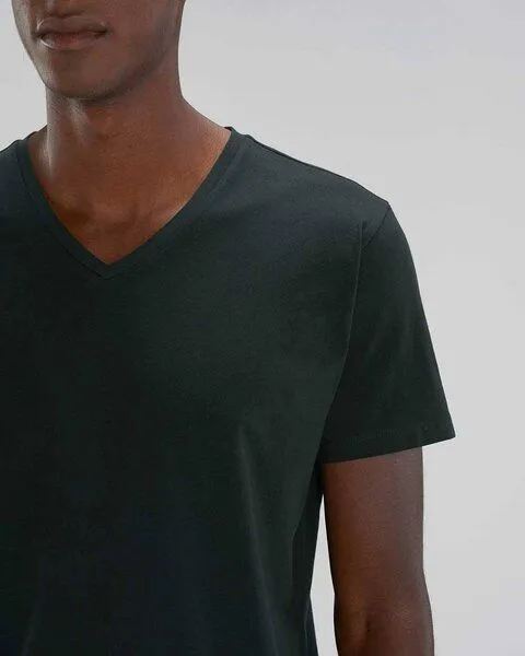 YTWOO YTWOO Männer Bio T-Shirt mit V-Ausschnitt, nachhaltig & fair hergestellt, Schwarz, – Produktbild 2 von 4