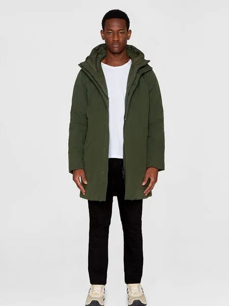 KnowledgeCotton Apparel KnowledgeCotton Apparel Winterparka - Climate shell jacket, Dunkelgrün (forrest night), – Produktbild 2 von 4