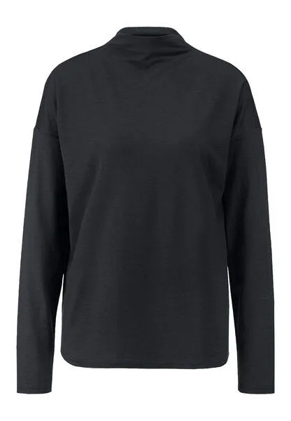 hessnatur hessnatur Longsleeve Oversize aus reiner Bio-Merinowolle, Schwarz, – Produktbild 3 von 4
