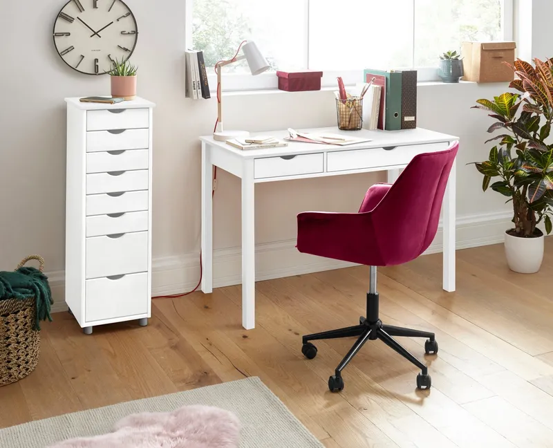 OTTO home Kommode Gava, massives Kiefernholz, mit vielen Stauraummöglichkeiten, Breite 34 cm, Weiß, – Produktbild 1 von 6