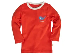 HANS NATUR Kinder Langarmshirt Bio-Baumwolle rot mit Druck Gr.122/128 – Produktbild 1 von 1