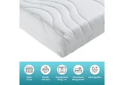 Komfortschaummatratze Tornby, 90x200 cm, 140x200 cm & weitere Größen, atmungsaktiv, OTTO home, 21 cm hoch, Wendematratze H2+3/H3+4/H4+5, ergonomisch, langlebige Qualität (RG 39) – Produktbild 1 von 1