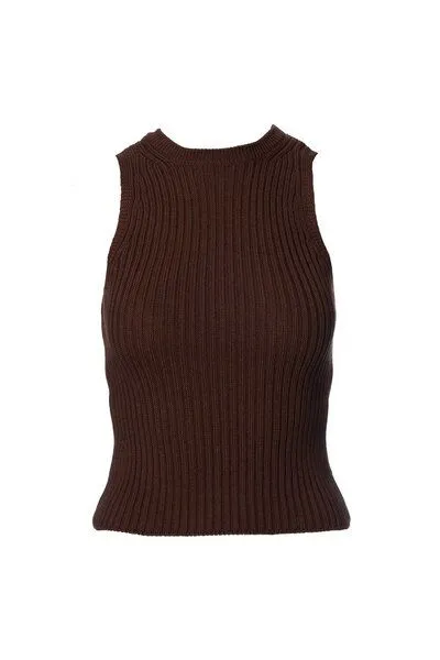 Kopyto Kopyto IMPALA RWS – gestreiftes Damen-Haltertop, Braun, – Produktbild 5 von 5