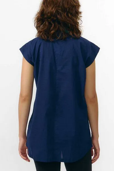 SUITE13LAB Suite13lab Ärmelloses Longlinehemd AVANON, Dark blue(blau), – Produktbild 3 von 3