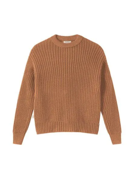 FUXBAU FUXBAU 4Seasons Frauen Strickpullover, Rostbraun, – Produktbild 3 von 4