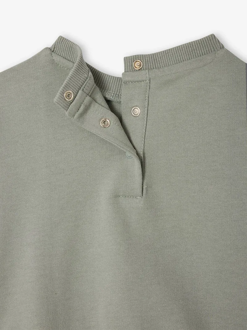 Vertbaudet Baby Sweatshirt mit Motiv vorn BASIC salbei, Salbeigrün, – Produktbild 3 von 3