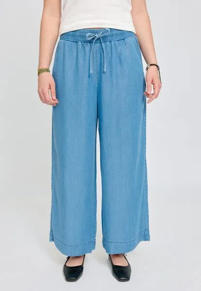 Mazine Mazine Weite Hose in Denim Look - aus Lyocell, Blue, – Produktbild 1 von 6