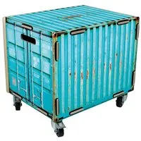 WERKHAUS WERKHAUS Rollbox - Container türkis aus Holz – Produktbild 1 von 1