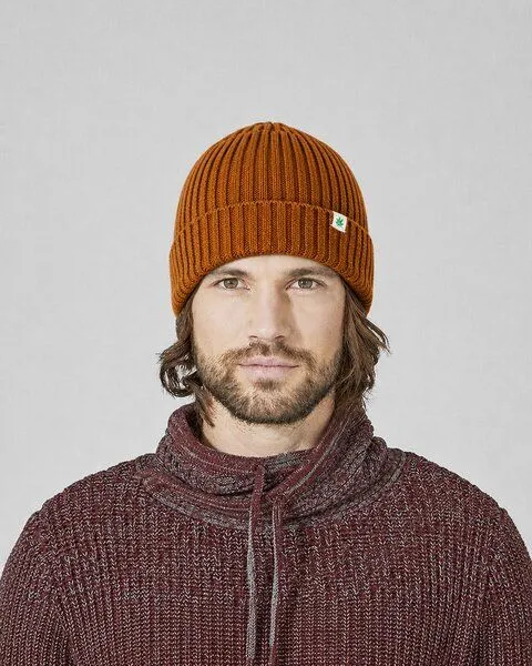HempAge HempAge Strickmütze Hanf/Bio-Baumwolle, Almond/braun, – Produktbild 1 von 3