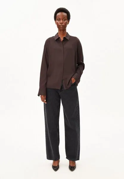 ARMEDANGELS ARMEDANGELS LARISAANA Damen Bluse aus LENZING ECOVERO Viskose, Claystone, – Produktbild 4 von 4