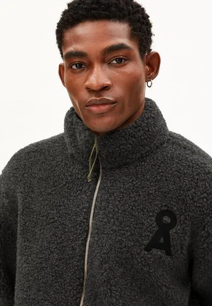 ARMEDANGELS ARMEDANGELS WOOL BLEND FLEECE Herren Fleecejacke aus recyceltem Woll-Mix, Steel melange, – Produktbild 3 von 4