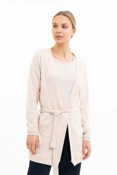 SHIPSHEIP SHIPSHEIP BELTED CARDIGAN - Damen Cardigan aus Bio-Baumwoll Mix, Natur (cream), – Produktbild 1 von 3