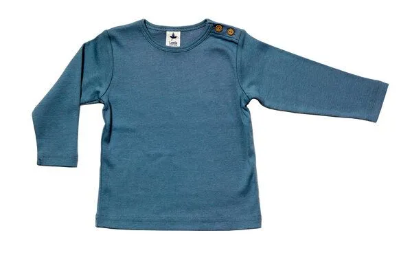 Leela Cotton Leela Cotton Baby Kinder Langarmshirt Bio-Baumwolle, Taubenblau, – Produktbild 2 von 3