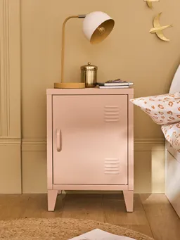 Vertbaudet Vertbaudet Kinderzimmer Nachttisch aus Metall mit Tür – Produktbild 1 von 1