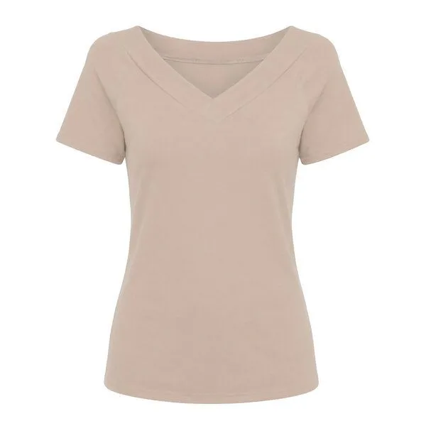 Frija Omina Frija Omina Bio T-Shirt Due, Sand (grau), – Produktbild 1 von 2