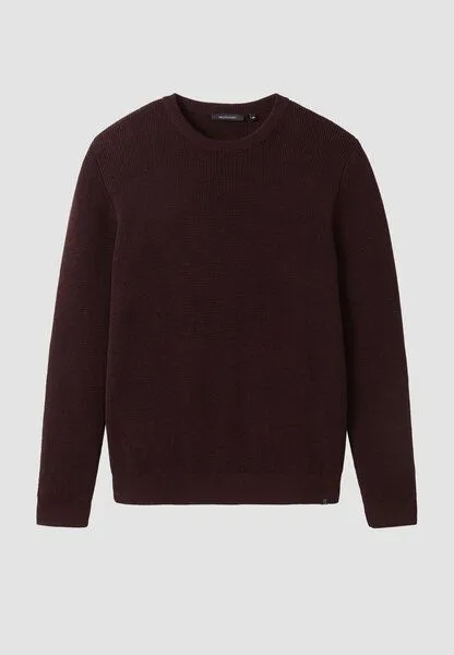 recolution Herren Strickpullover aus Bio-Baumwolle - BACOPA - recolution, Dark plum (lila), – Produktbild 1 von 1