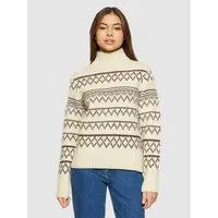 KnowledgeCotton Apparel KnowledgeCotton Apparel Strickpullover mit Rollkragen und Muster aus Bio-Lammwolle – Produktbild 1 von 1