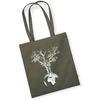 Life Tree Life-Tree Tasche aus Biobaumwolle Fairwear "Weltenbaum" für in Grün/Blau/Weiß/Rot, Grün, – Produktbild 1 von 1