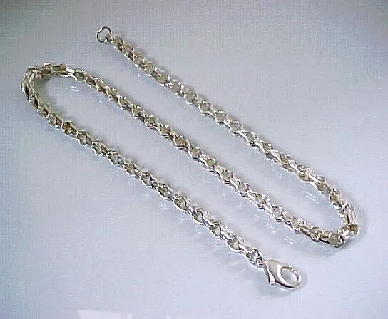 S.W.w. Schmuckwaren S.W.w. Schmuckwaren Handgearbeitete Halskette - massiv 925 Silber - 50cm, Silver, – Produktbild 2 von 2