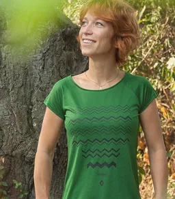 päfjes päfjes ZickZack Zacken - Fair gehandeltes Tencel Frauen T-Shirt – Produktbild 1 von 1