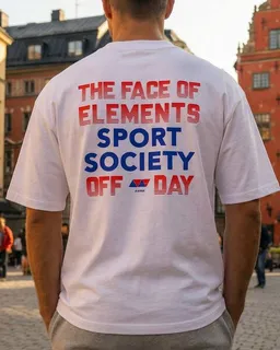 THE FACE OF ELEMENTS THE FACE OF ELEMENTS Off Day - Heavy Oversized Fit T-Shirt aus 100% Bio-Baumwolle – Produktbild 1 von 1