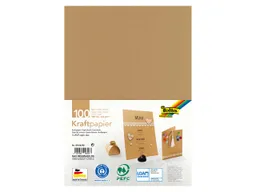folia folia Kraftpapier, DIN A4, 120 g/m², 100 Blatt – Produktbild 1 von 1