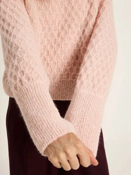 LANIUS LANIUS Pullover mit Zopfstrick, Rose, – Produktbild 3 von 4