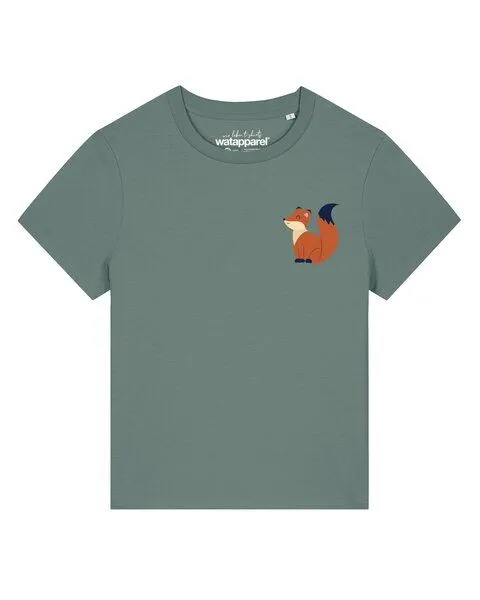 watapparel watapparel T-Shirt Frauen Cute Fox, Green bay, – Produktbild 1 von 2