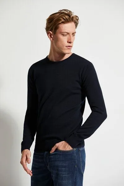 Wunderwerk Wunderwerk Herren Rundhals Pullover aus 100% Biobaumwolle "Core crewknit co male", Dunkel blau (old navy), – Produktbild 4 von 4