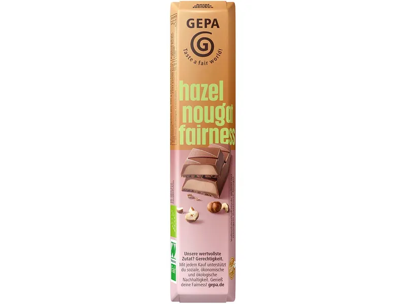gepa GEPA Bio-Schokoladenriegel "Hazel Nougat" Fairness, 37,5 g – Produktbild 1 von 1