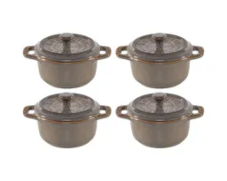 Staub Staub Auflaufform Mini Cocotte Set 4-tlg. rund, Keramik, antik-grau, Keramik – Produktbild 1 von 1