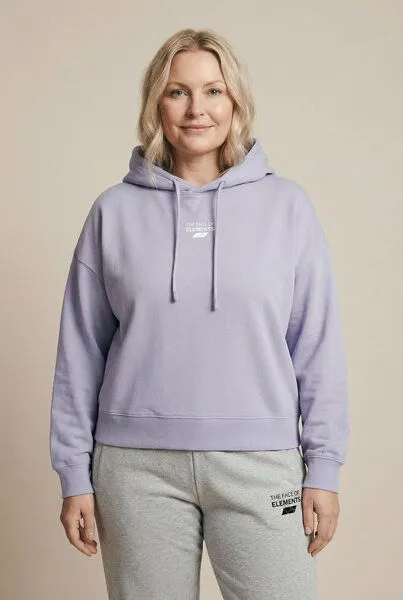 THE FACE OF ELEMENTS The Face of Elements Essential - Relaxed Boxy Fit Hoodie aus 100% Bio-Baumwolle, Lavender (lila), – Produktbild 2 von 4