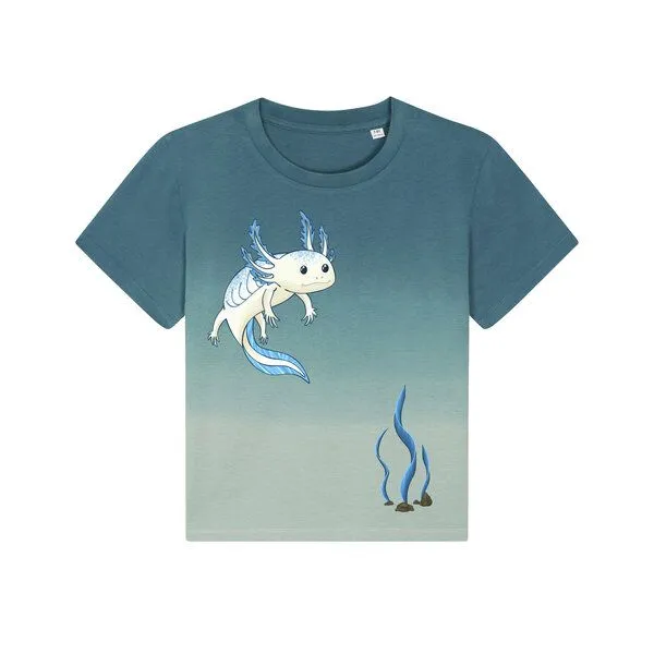 Spangeltangel Spangeltangel Kinder-Sweatshirt "Axolotl", Hellblau, – Produktbild 2 von 4