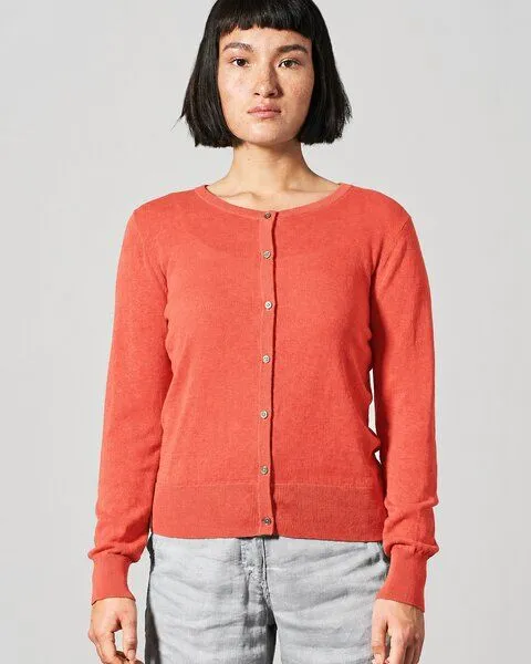 HempAge HempAge Cardiganjacke Damen Hanf/Biobaumwolle, Crab (orange), – Produktbild 2 von 4