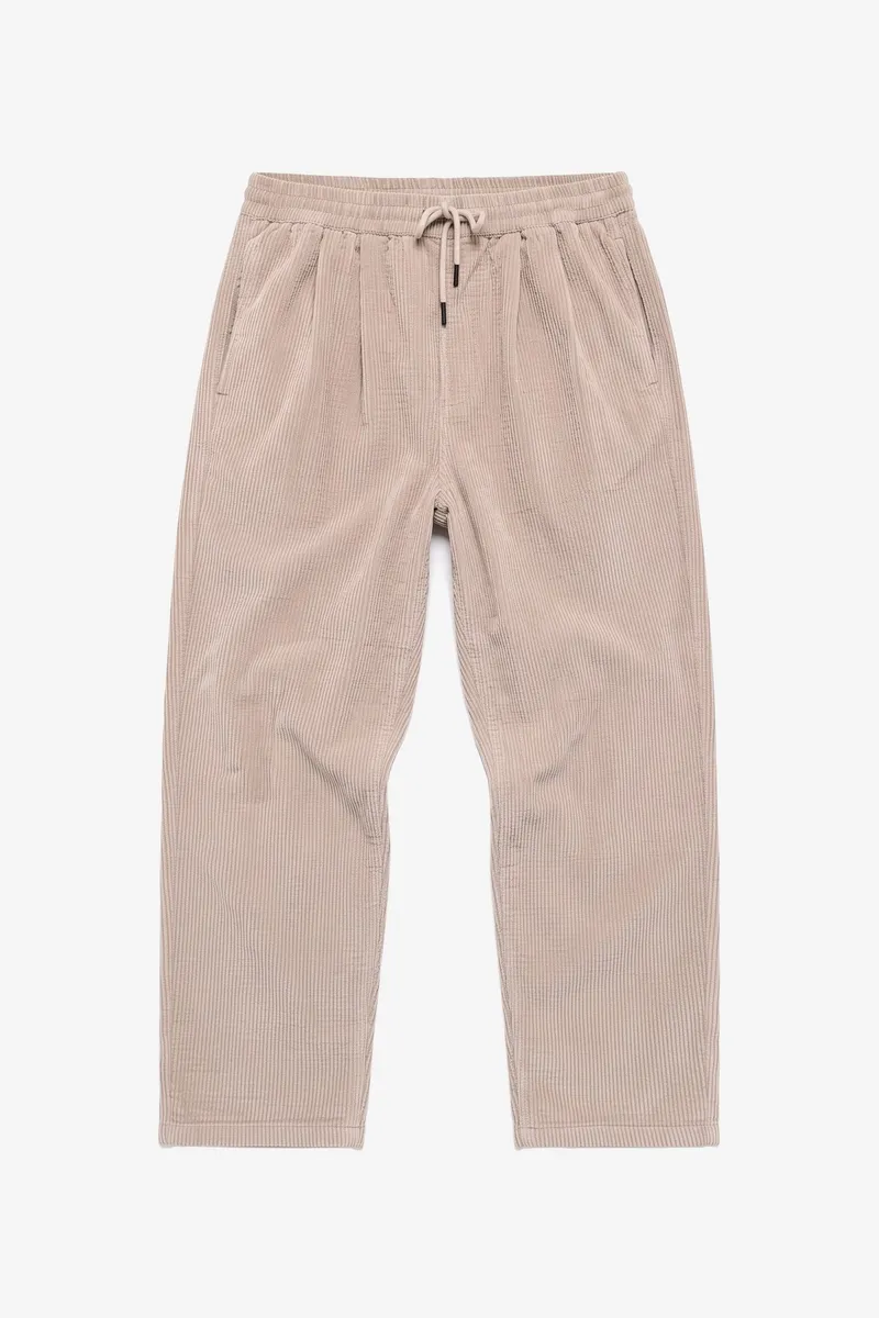 KnowledgeCotton Apparel KnowledgeCotton Apparel Damen vegan Hose Hazy Lockere Passform Cord Helles Federgrau, Grau, – Produktbild 1 von 2