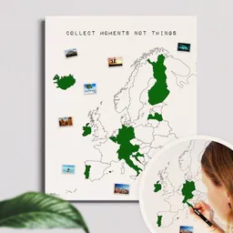 meine-weltkarte meine-weltkarte Die SCRATCH MAP Alternative als EUROPAKARTE! Nachhaltig, ultralanglebig, made in Germany - "Collect moments not things" - Europakarte Reiserinnerung, zum rubbeln ist out … – Produktbild 1 von 1