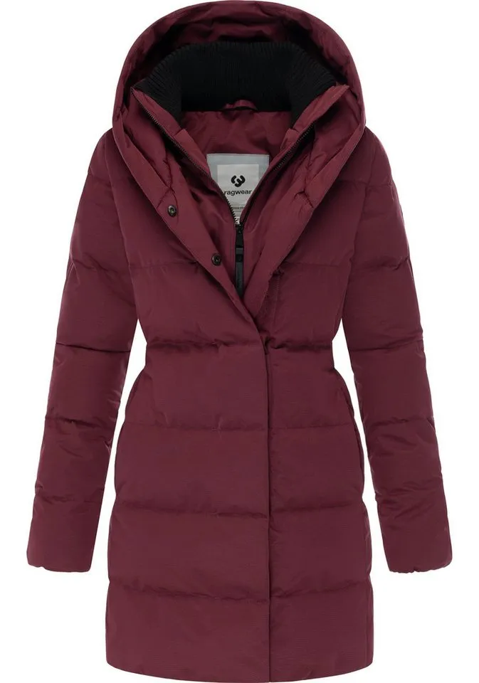 ragwear ragwear Steppmantel Niani YOUMODO Warmer Wintermantel mit hohem Kragen und Kapuze, Rot, – Produktbild 2 von 3
