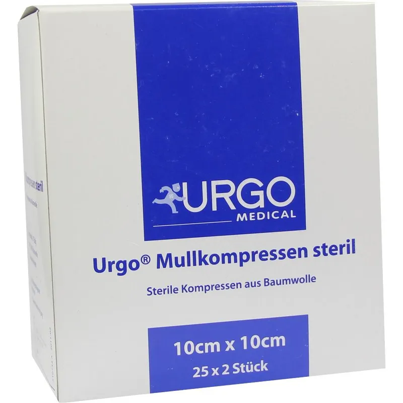 Urgo URGO MULLKOMPRESSEN 10x10 cm steril 25X2 St Kompressen – Produktbild 1 von 1