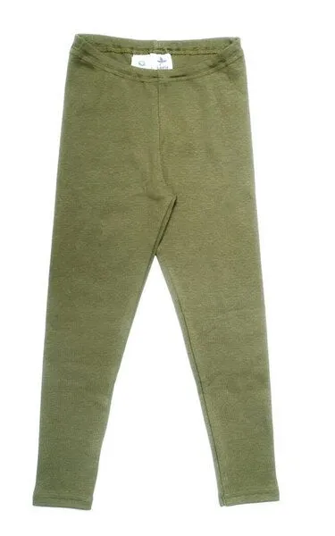 Leela Cotton Leela Cotton Baby Kinder Leggings Bio-Baumwolle Unisex 2051, Oliv, – Produktbild 2 von 2