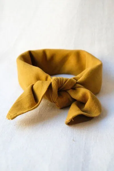 Jyoti - Fair Works Jyoti - Fair Works Baumwoll Bandana Dupatti, Senfgelb, – Produktbild 2 von 4