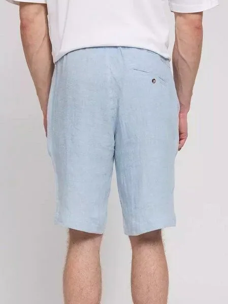 Mazine Mazine Regular Linen Shorts - aus 100% Leinen, Pastel blue (blau), – Produktbild 3 von 4