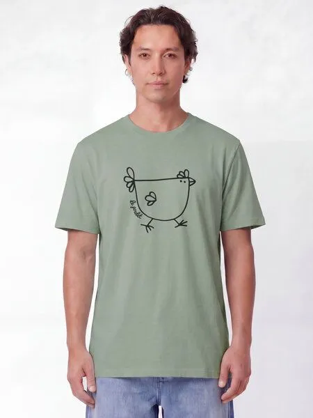 watapparel watapparel T-Shirt Unisex Le poulet - das Huhn, Aloe, – Produktbild 2 von 2