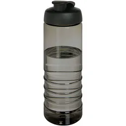 Unbranded H2O Active® Eco Treble 750 ml Sportflasche mit Stülpdeckel & Trinkklappe, kohle, schwarz – Produktbild 1 von 1