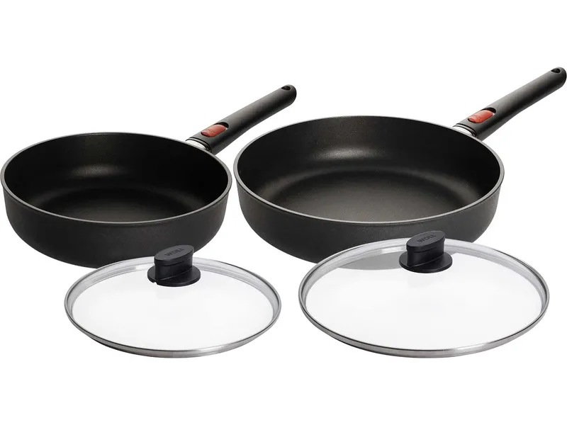 Woll Woll Pfannen 2er-Set “ECO Lite QXR“ mit Deckel, 7 cm hoch, mit abnehmbarem Stiel – Produktbild 1 von 1