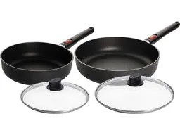 Woll Woll Pfannen 2er-Set “ECO Lite QXR“ mit Deckel, 7 cm hoch, mit abnehmbarem Stiel – Produktbild 1 von 1