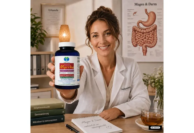 VitalLeben Myrrhe Kamille Kaffeekohle nach Hildergard v. Bingen ohne Zusatzstoffe Kapseln, 1 er Dose à 120 St., 60 g, Art. 27160-120 – Produktbild 3 von 5