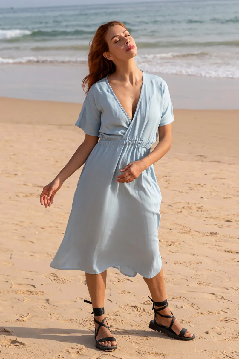 WiDDA WiDDA Damen vegan Dress Joan Kimono Light Blue, Hellblau, – Produktbild 2 von 2